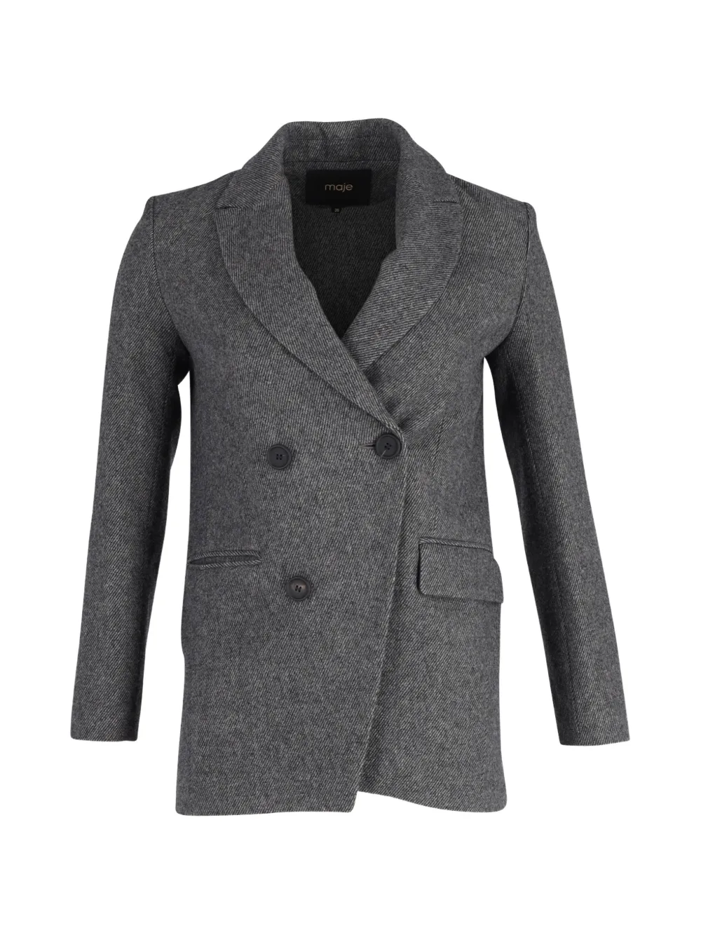 Maje grey double-breasted blazer - Grigio