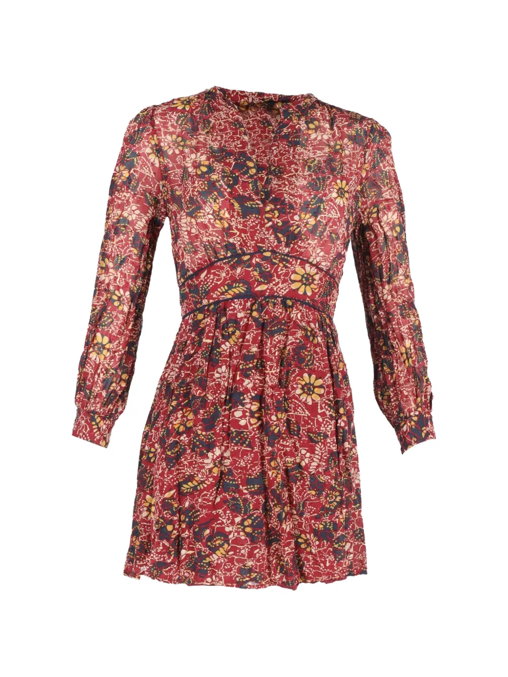 Ba&Sh floral printed long sleeve dress - Rosso