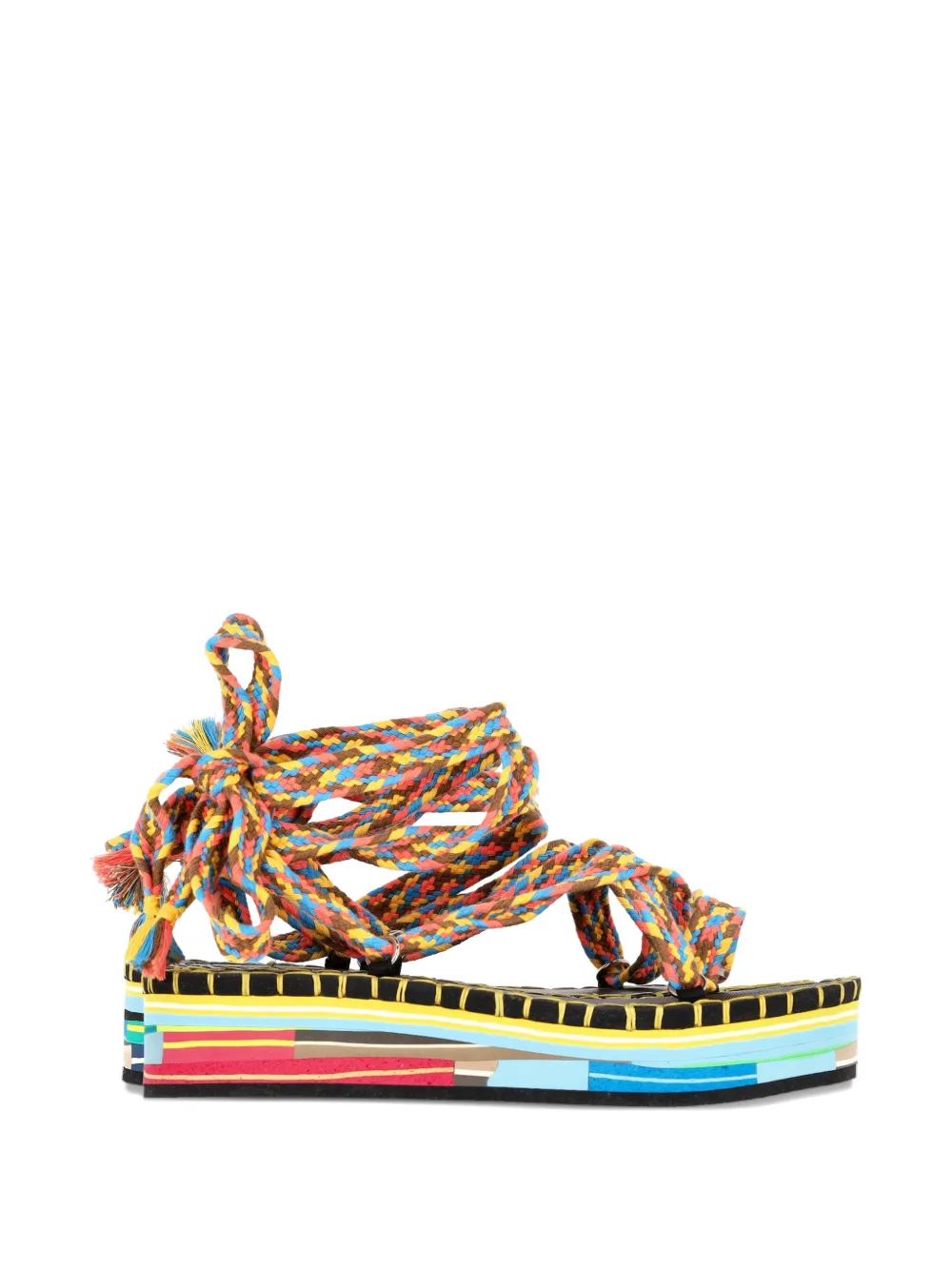 Chloé Vintage tie-up platform sandals - Braun