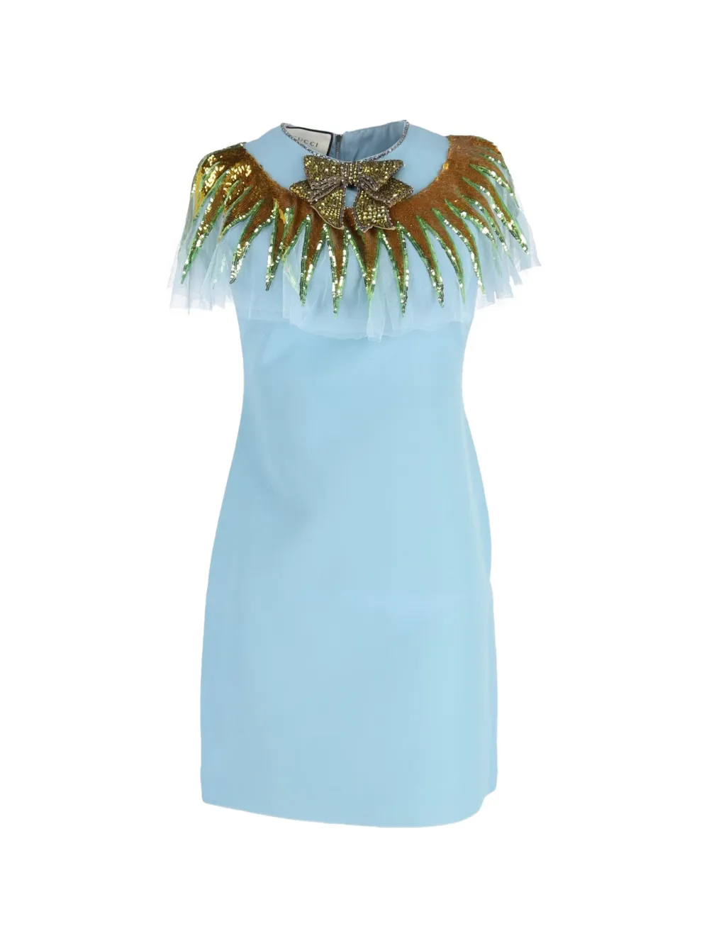 Gucci Pre-Owned embellished-upper mini dress - Blu