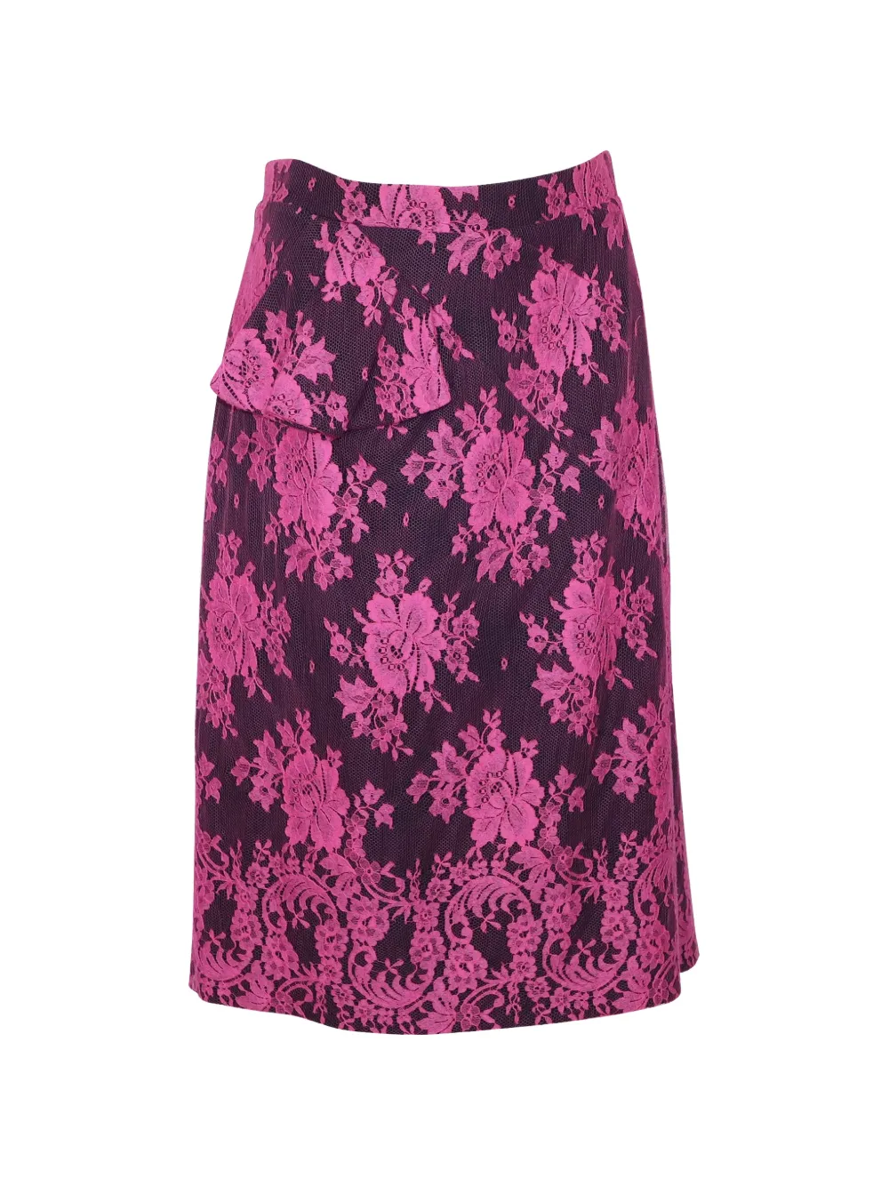 ERDEM Shawna lace floral midi skirt - Rosa