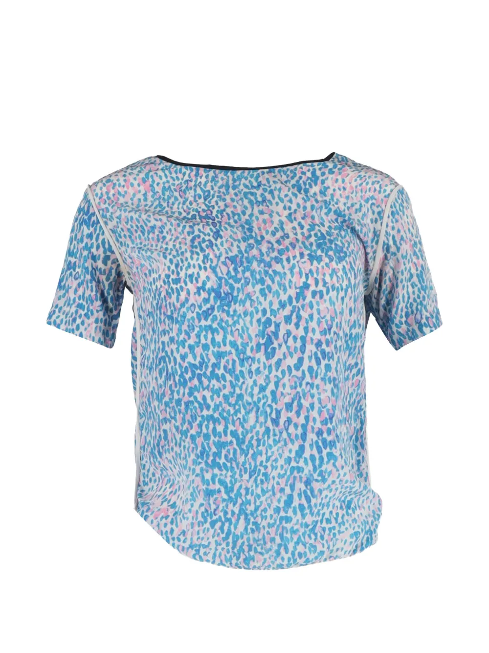 SANDRO leopard-print T-shirt - Blu