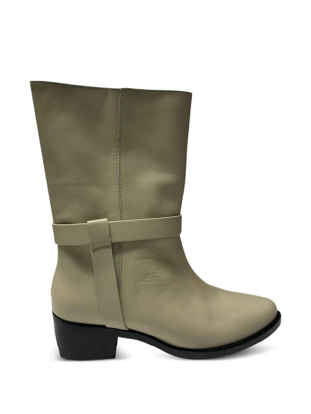 LEGRES biker leather boots - Nude