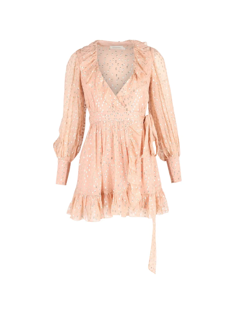ZIMMERMANN ruffled polka-dots mini dress - Rosa