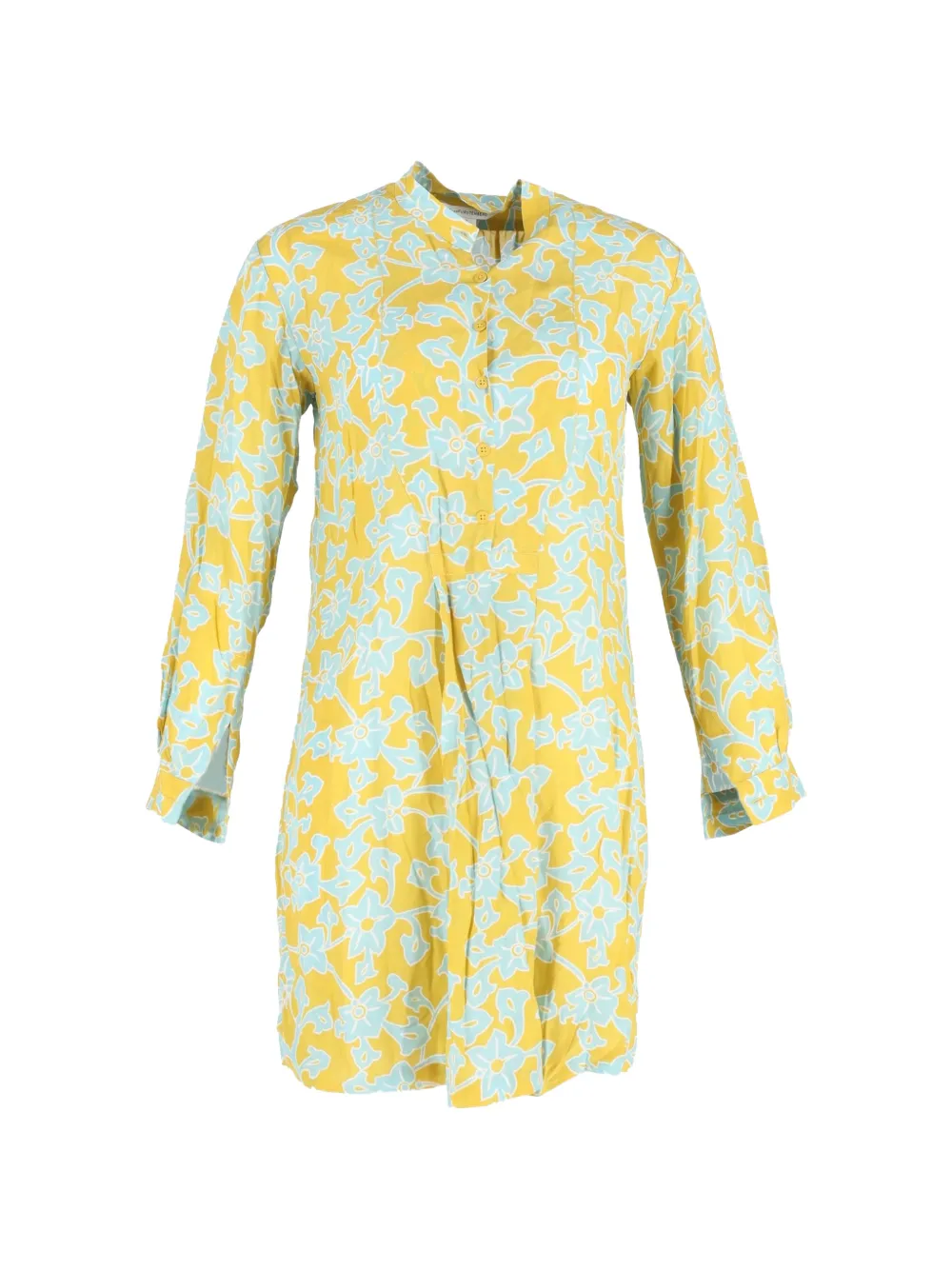 Diane Von Furstenberg Vintage floral-print shirt dress - Gelb