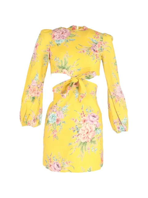 ZIMMERMANN ZinniafFloral cut-out mini dress
