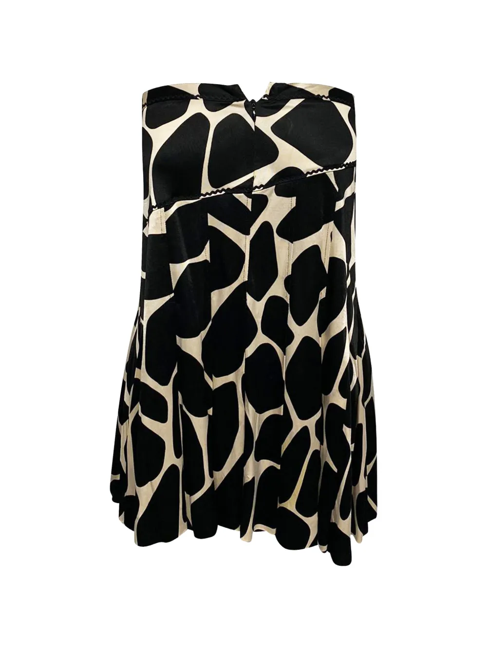 Moschino Pre-Owned pleated animal-print skirt - Nero