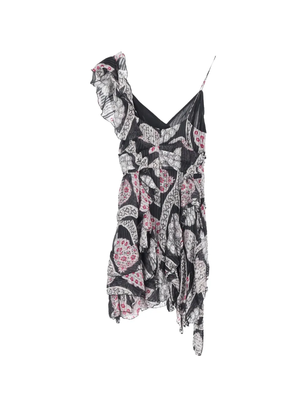 Printed Ruffled Mini Dress