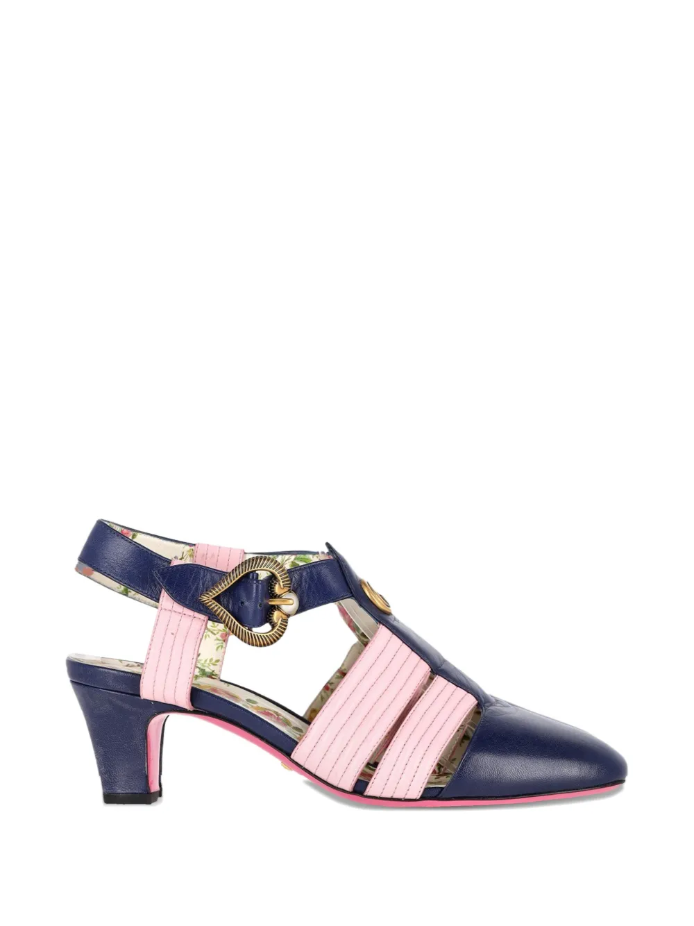 Gucci Pre-Owned Double G leather pumps - Blu