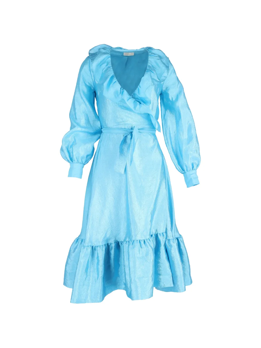 Stine Goya Steffi ruffle-trim wrap dress - Blu