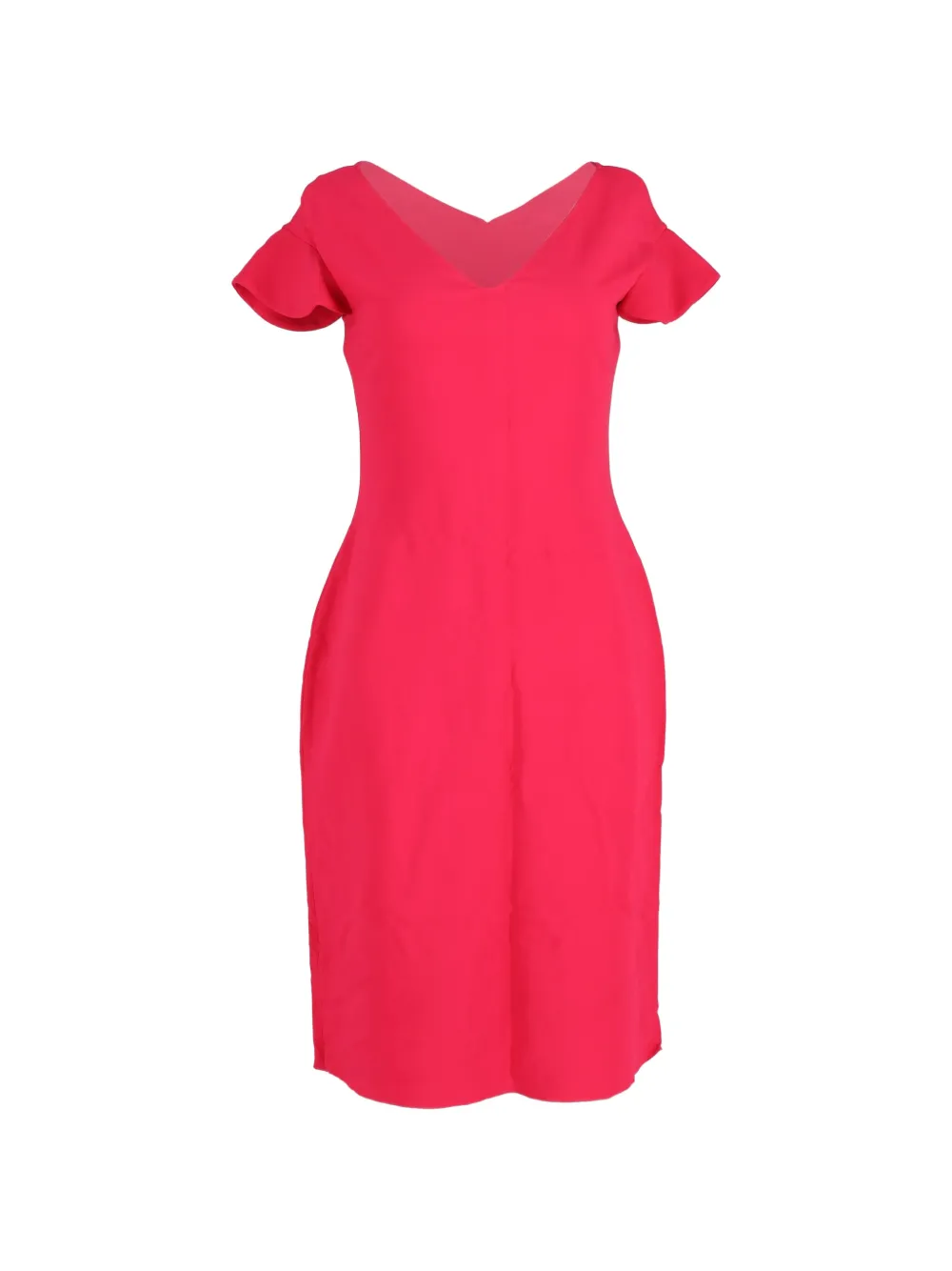 Antonio Berardi Vintage V-neck cap-sleeve sheath midi dress - Rosa