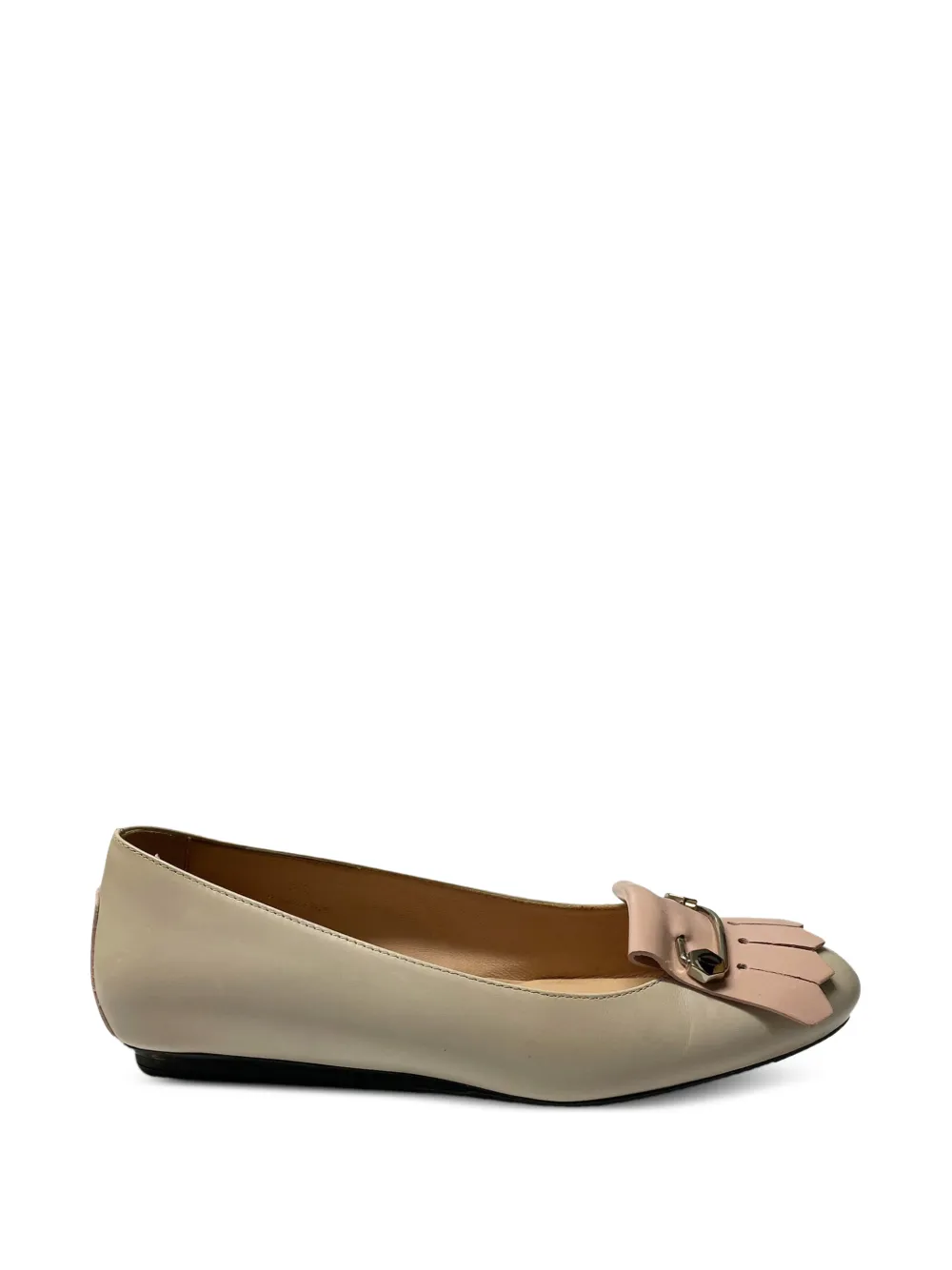 Tod's Vintage fringed ballet flats - Toni neutri