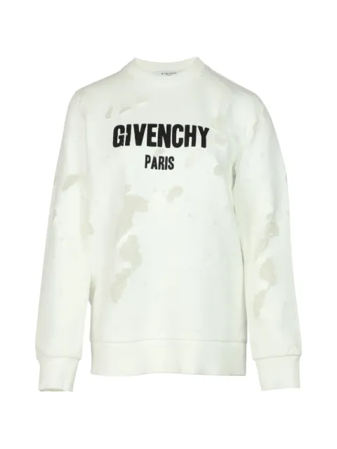 Givenchy Pre-Owned distressed chest-logo sweatshirt