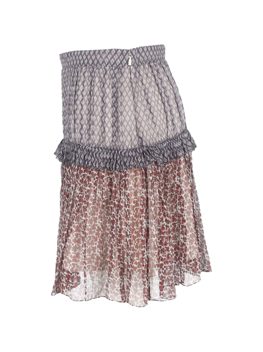 Printed Tiered Mini Skirt