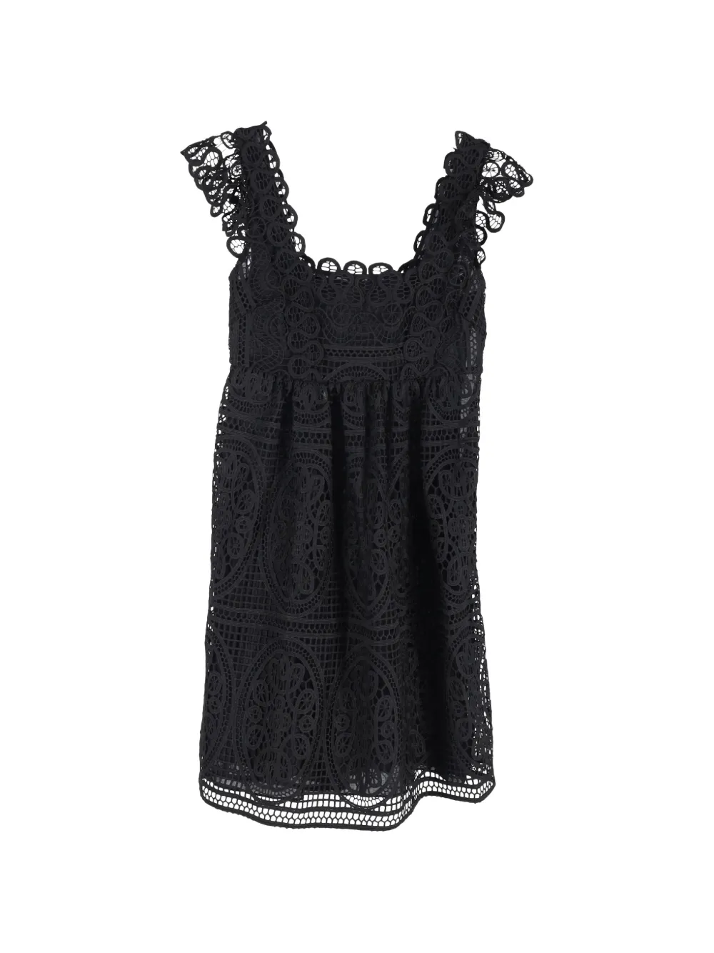 Temperley London lace mini dress - Nero
