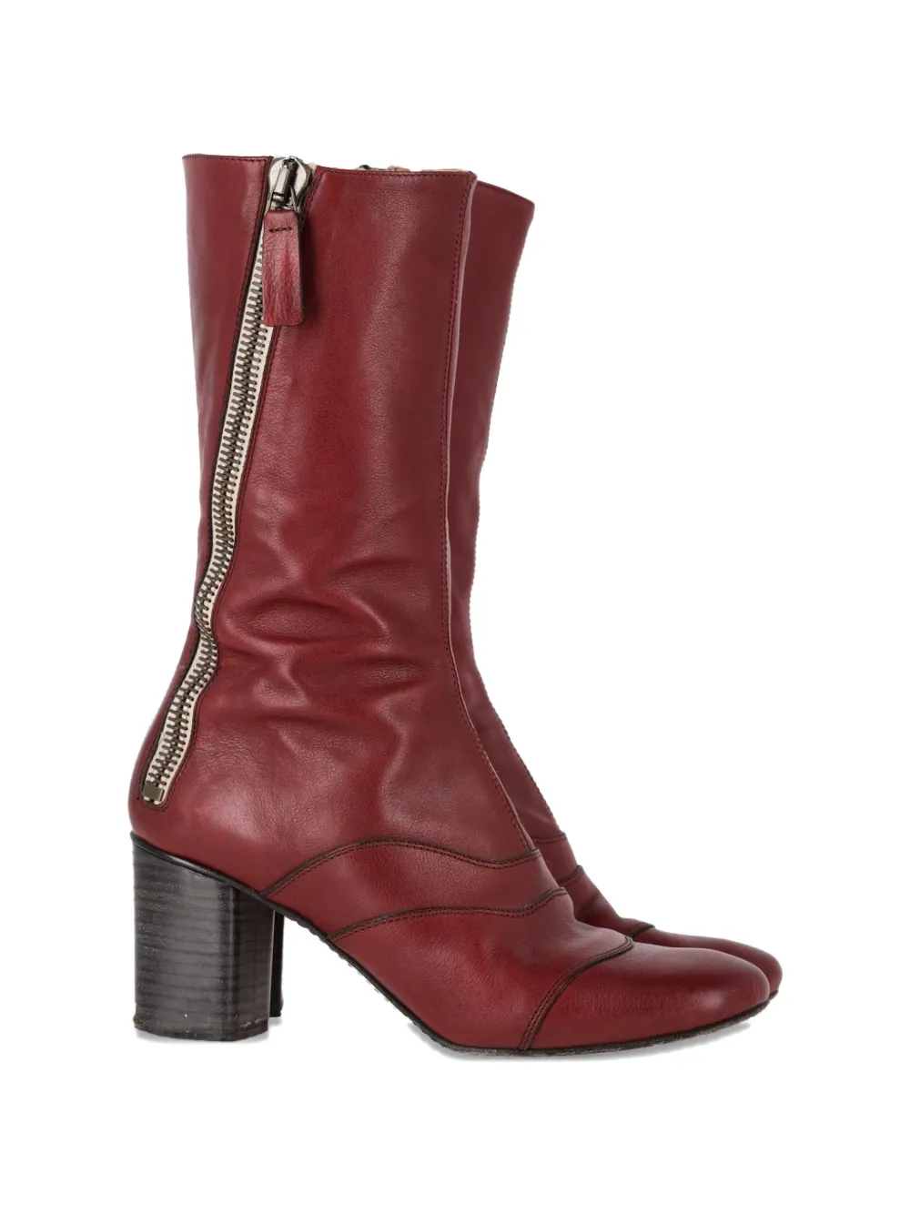 Chloé Vintage zipped mid-calf boots - Rot