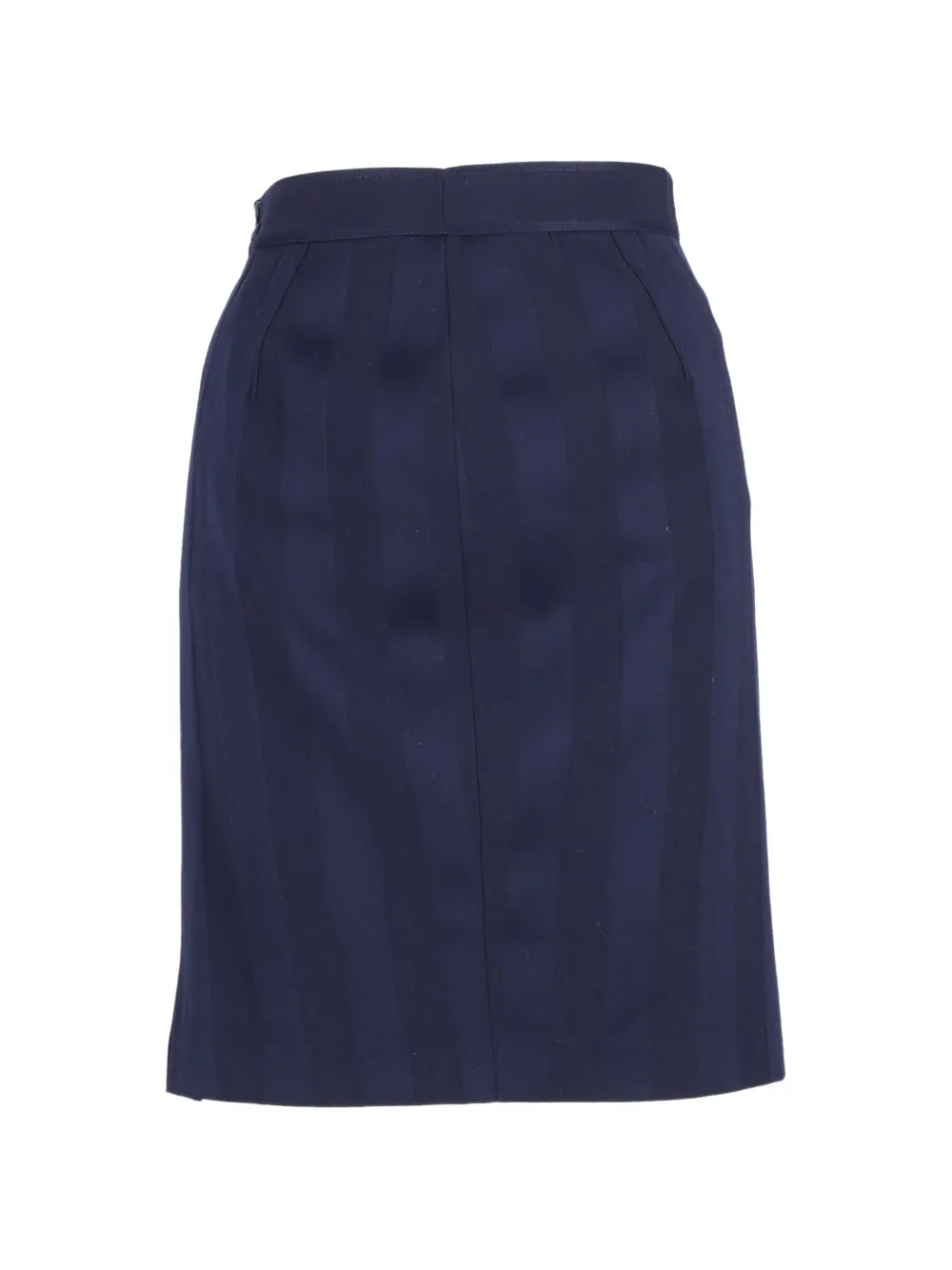 Mugler Vintage striped wool skirt - Blu