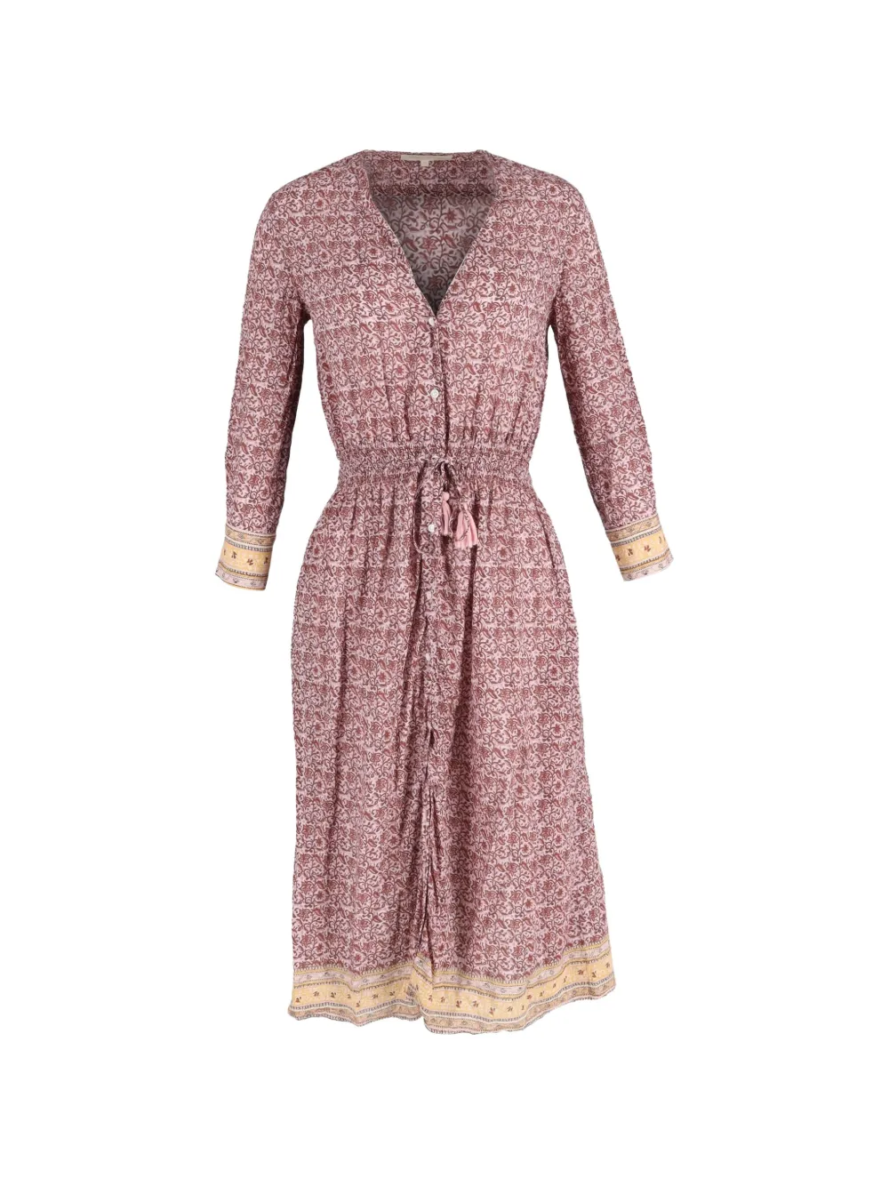 Vanessa Bruno printed buttoned midi dress - Red