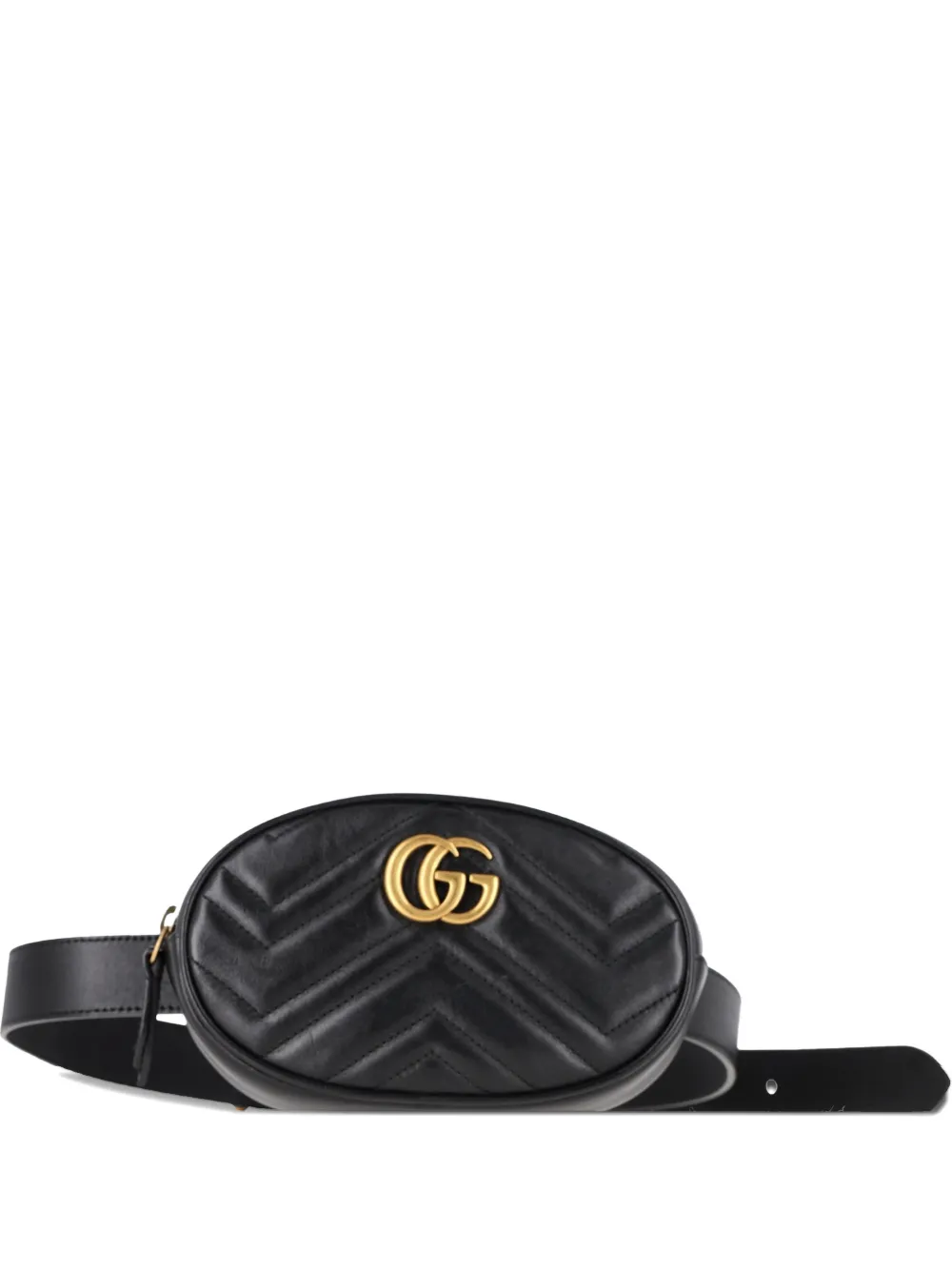 Gucci Pre-Owned GG Marmont natelasse leather belt bag - Nero