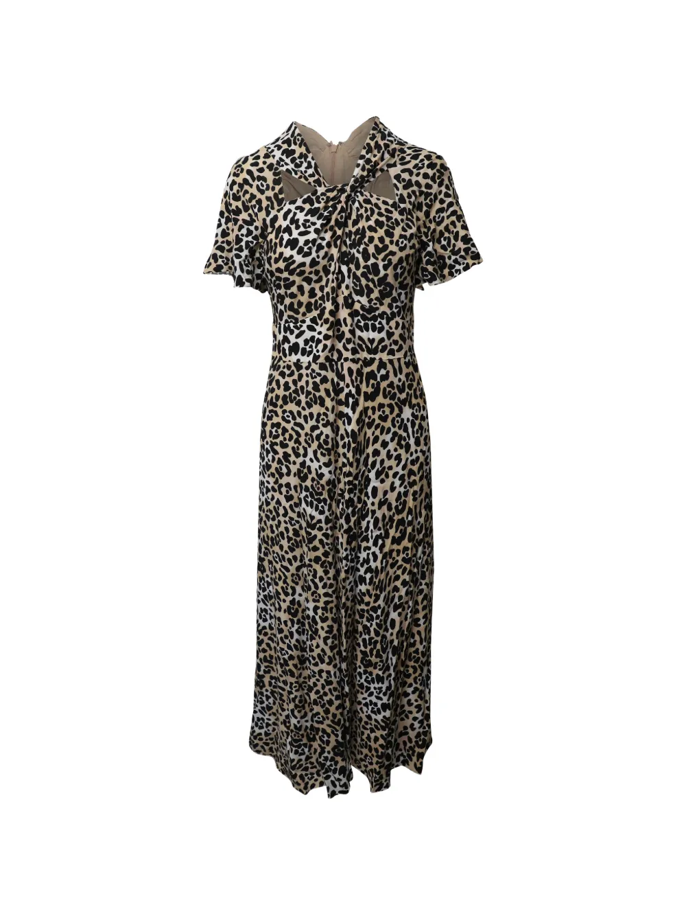 Temperley London animal-print midi dress - Toni neutri