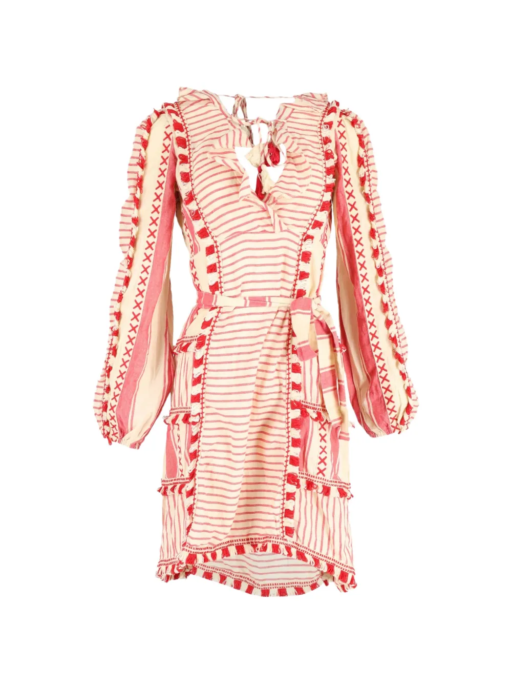 Dodo Bar Or printed long-sleeve midi dress - Toni neutri