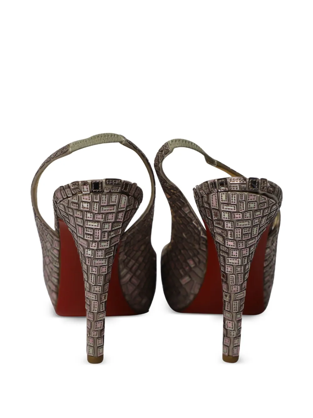 Prive Mosaique Open-Toe Pumps