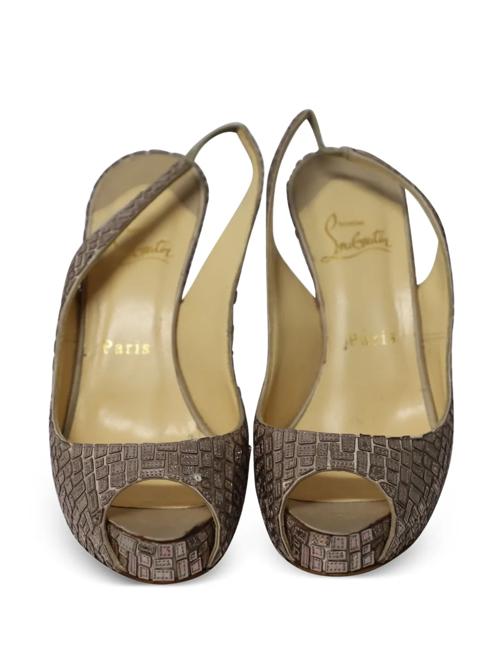 Prive Mosaique Open-Toe Pumps