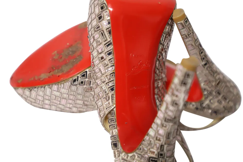 Prive Mosaique Open-Toe Pumps
