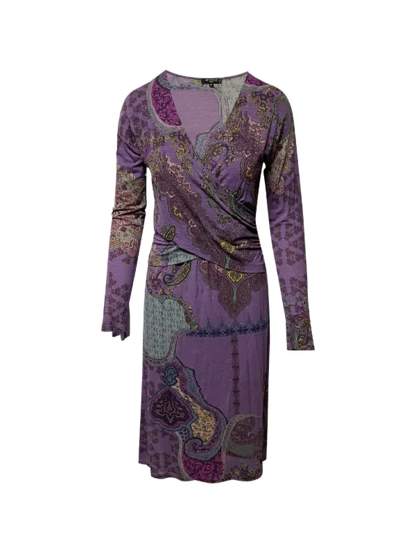 Etro Vintage paisley-print Midi Dress | Purple | FARFETCH GE Etro Vintage paisley-print Midi Dress | Purple | FARFETCH GE
