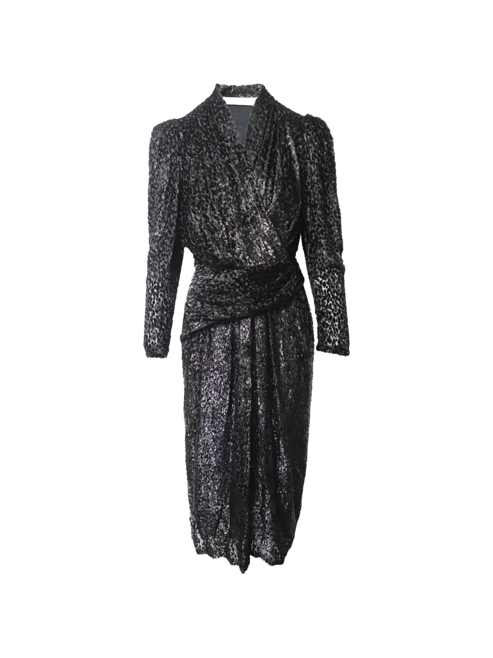 IRO Xonina draped midi dress - Nero