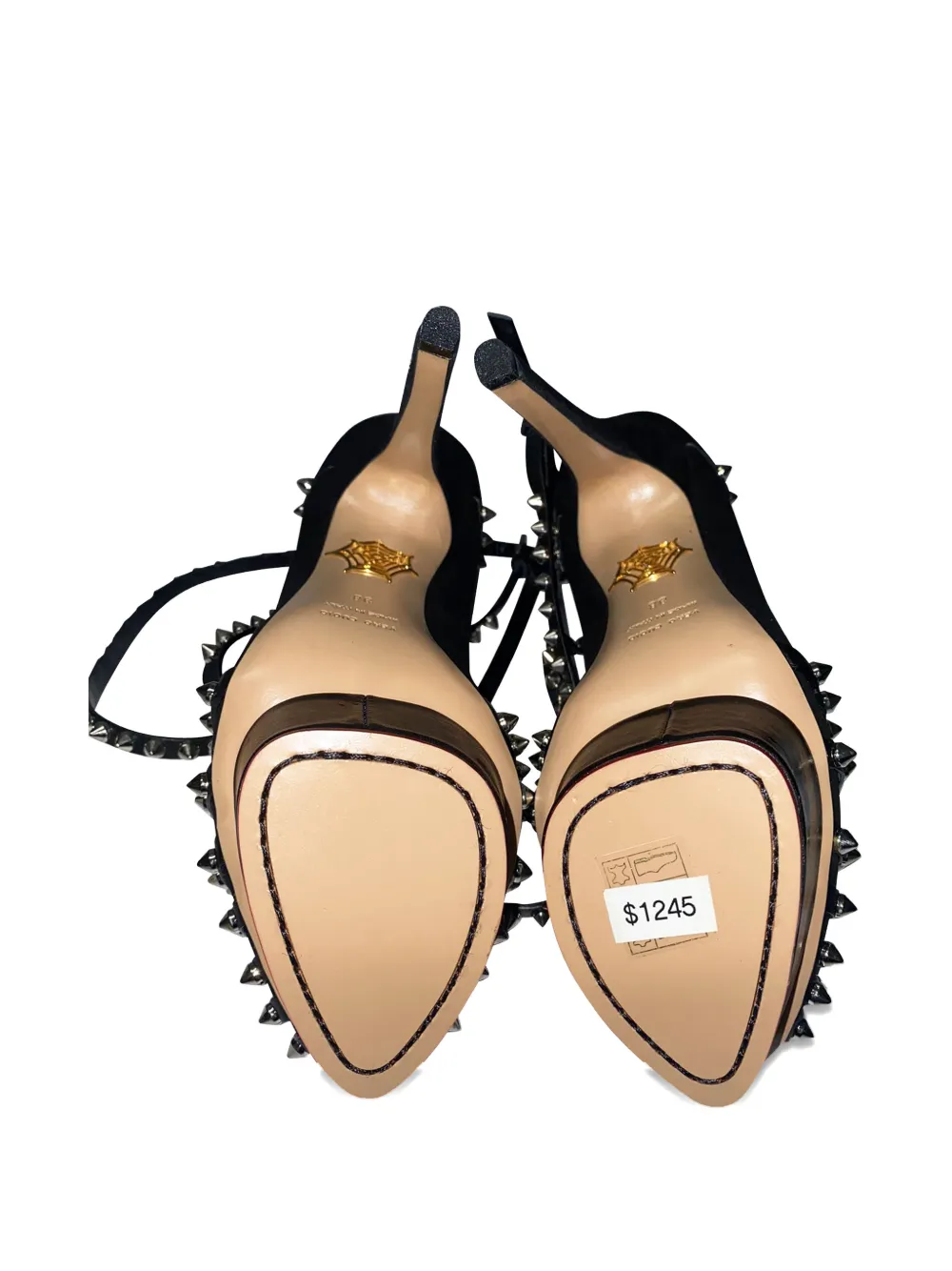 Charlotte Olympia Angry Portia studded pumps - Nero