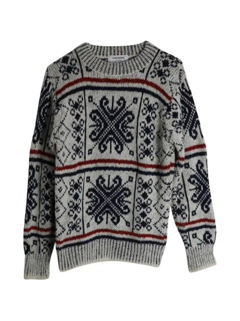 Thom Browne Fair Isle crew-neck sweater