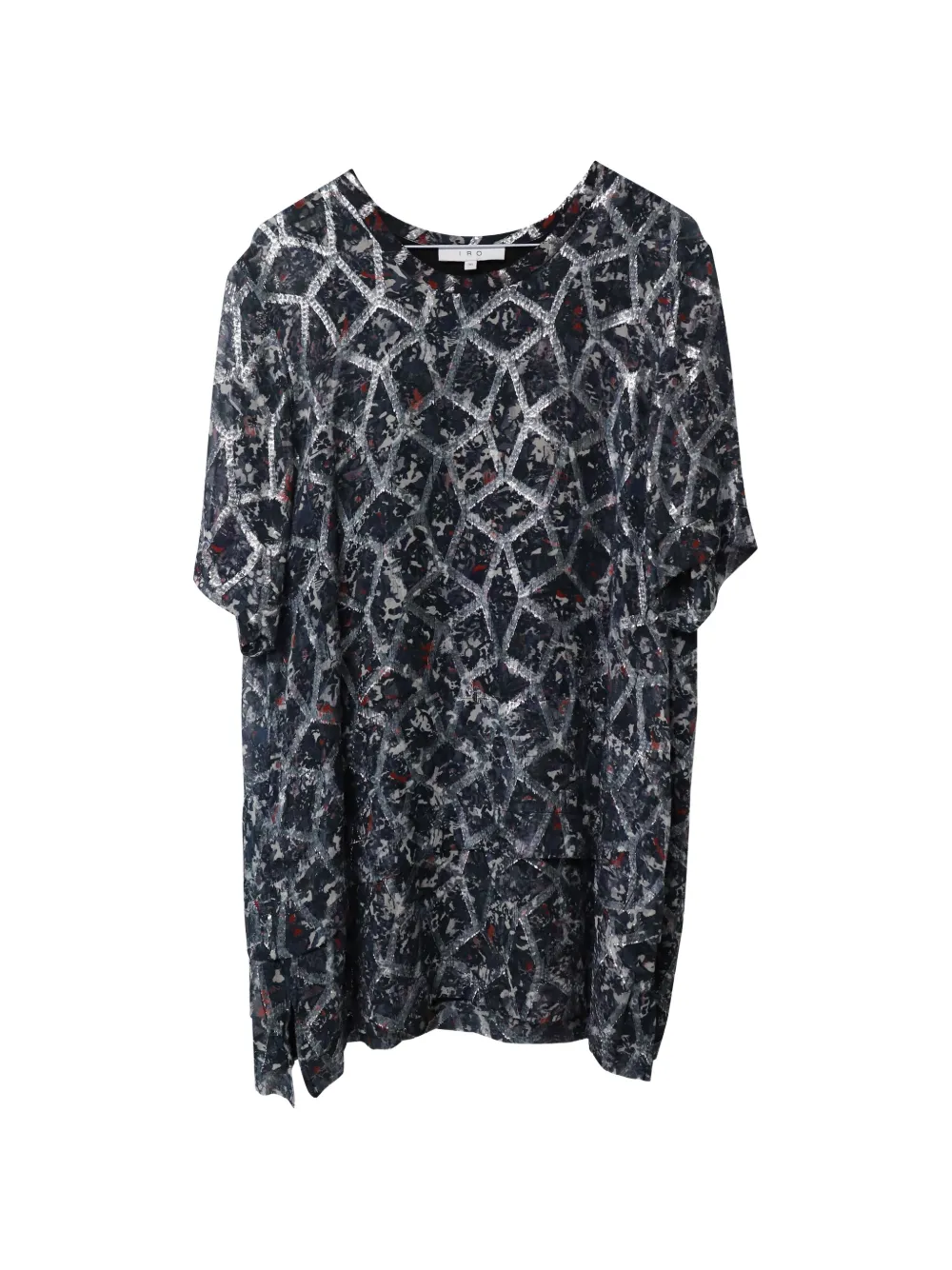 IRO Aliza crew-neck mini dress - Blu