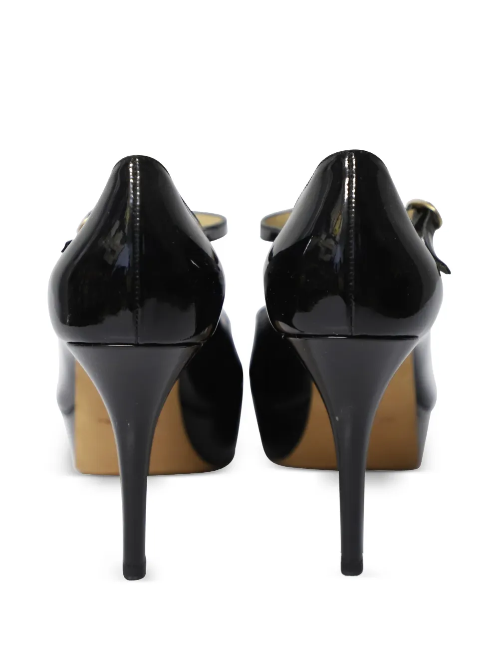Mary Jane Open-Toe Pumps