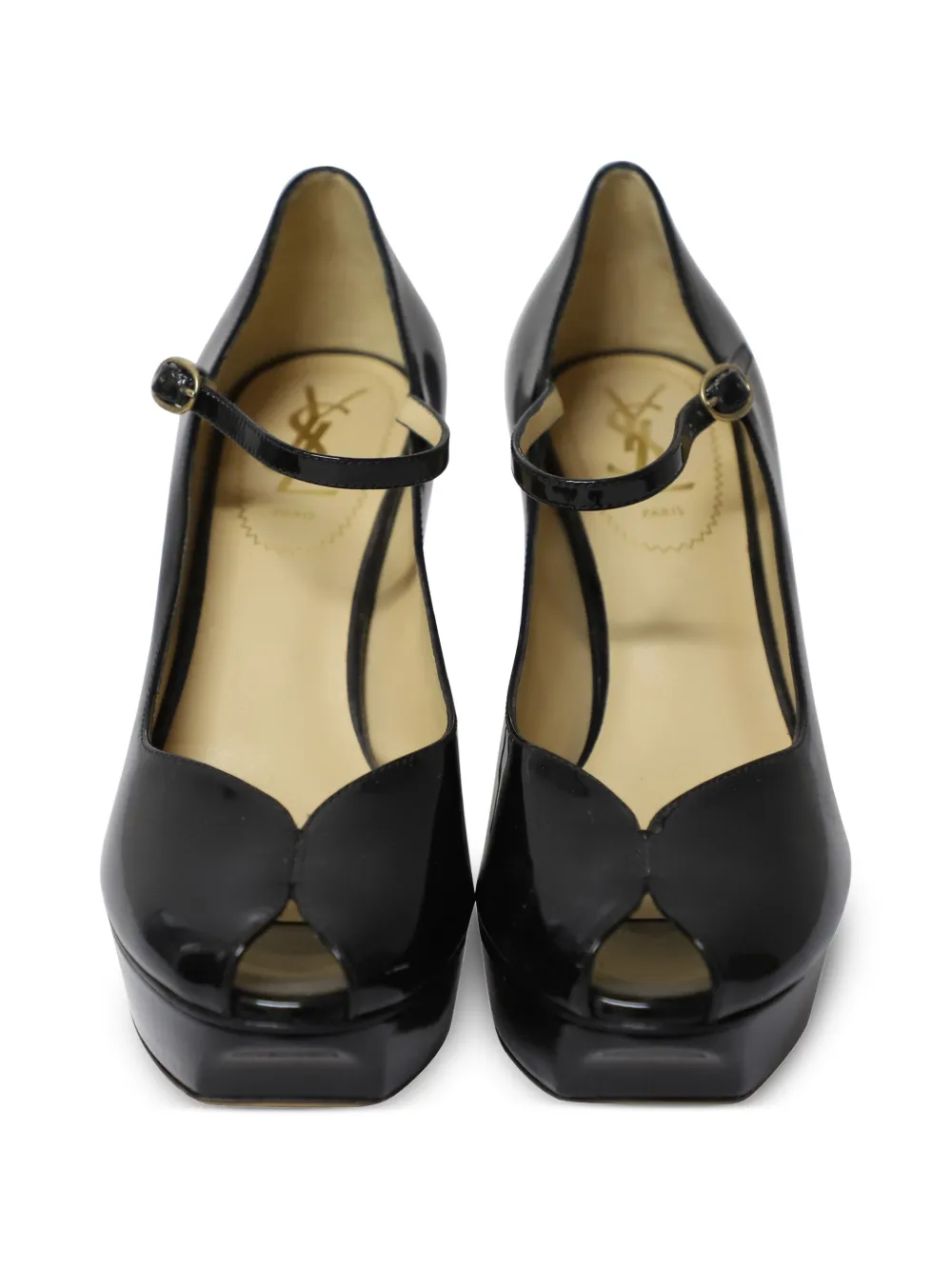Mary Jane Open-Toe Pumps