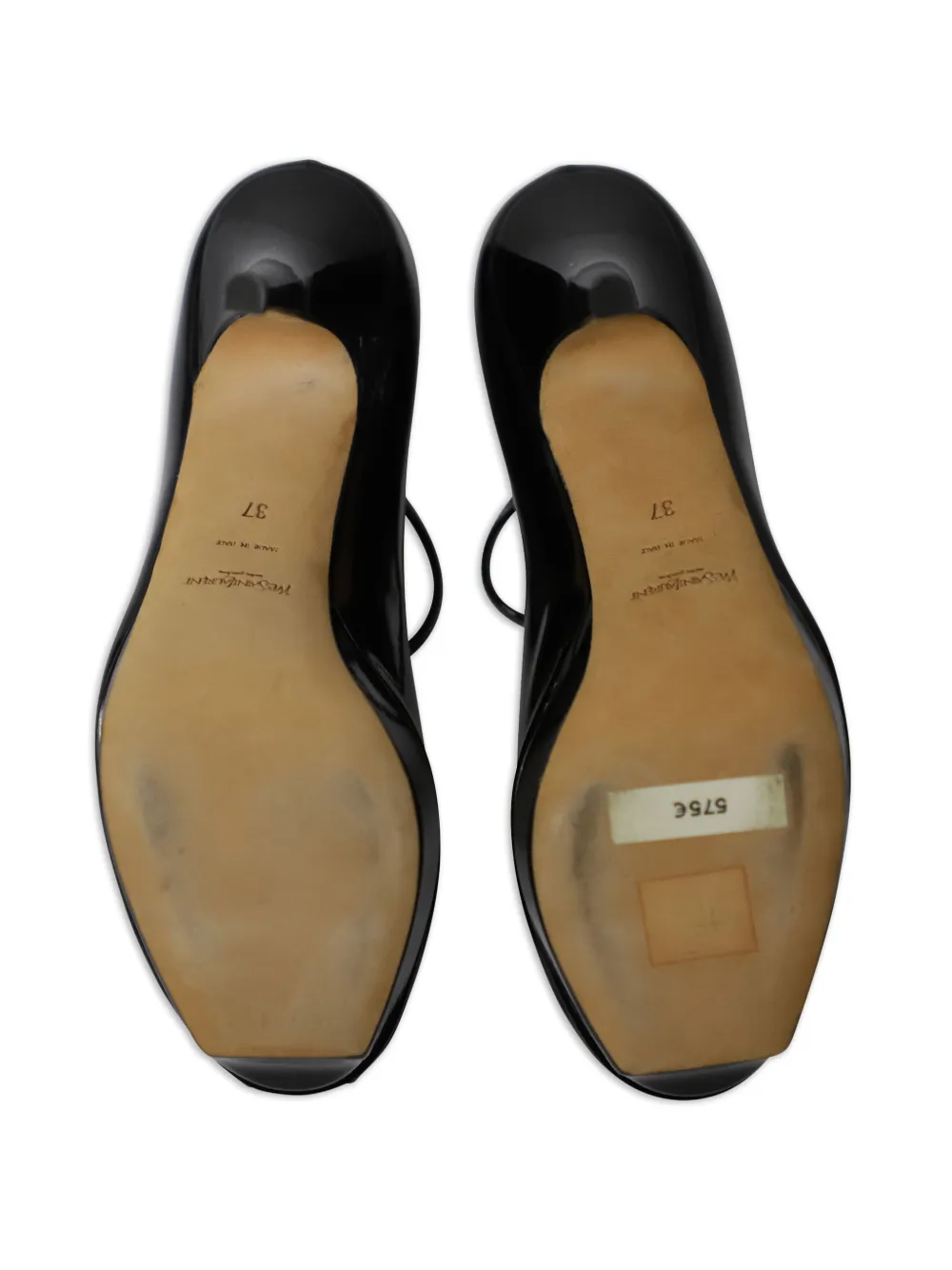 Mary Jane Open-Toe Pumps