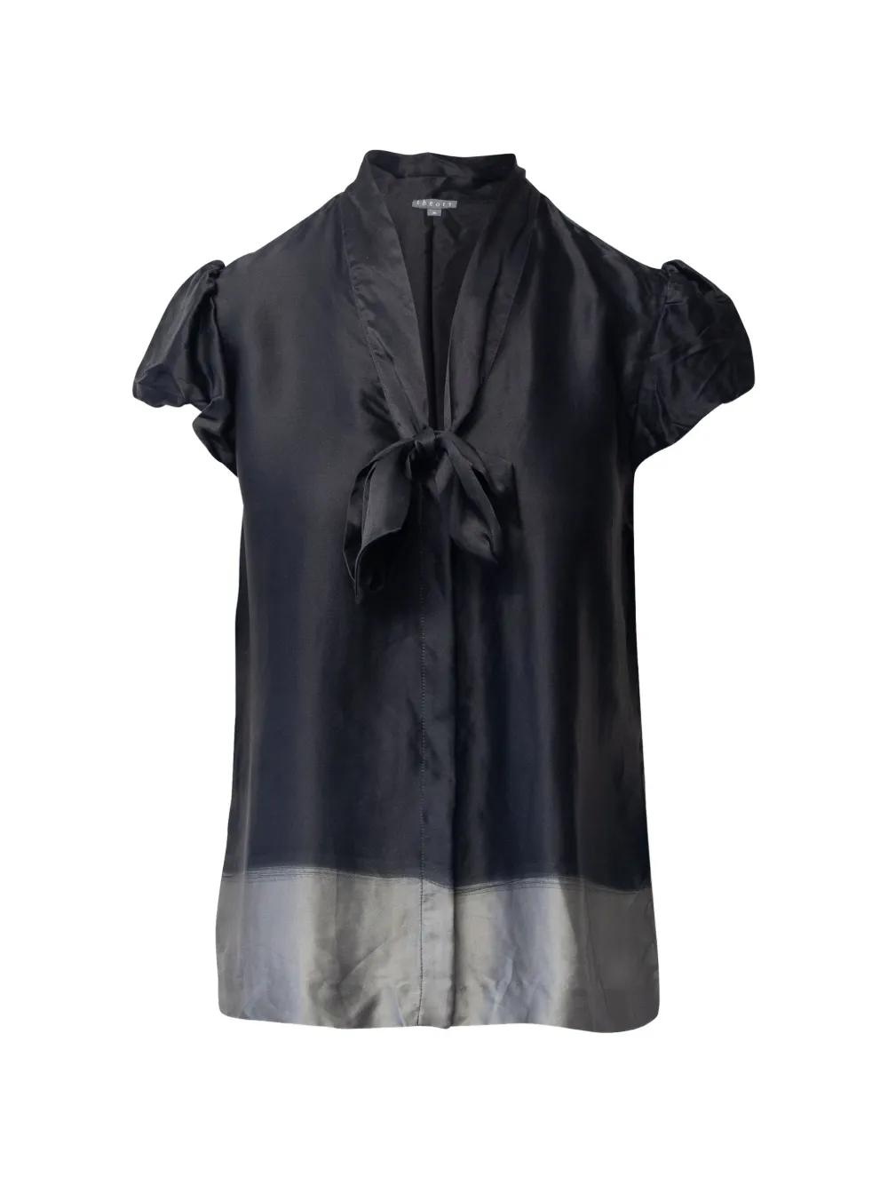 Theory tie puff-sleeves blouse - Nero