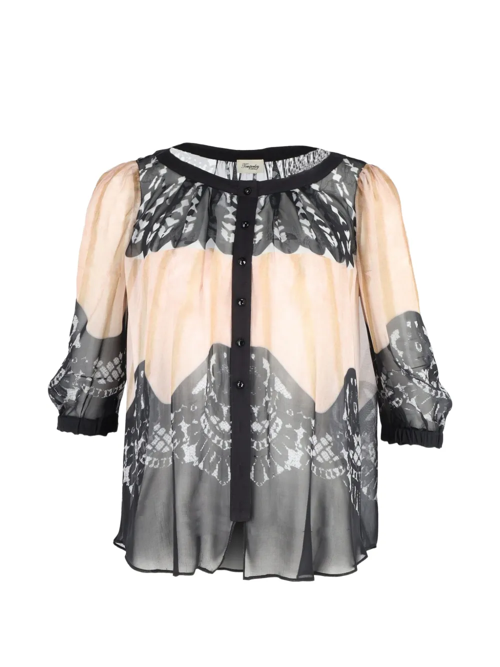 Temperley London button-up blouse - Toni neutri
