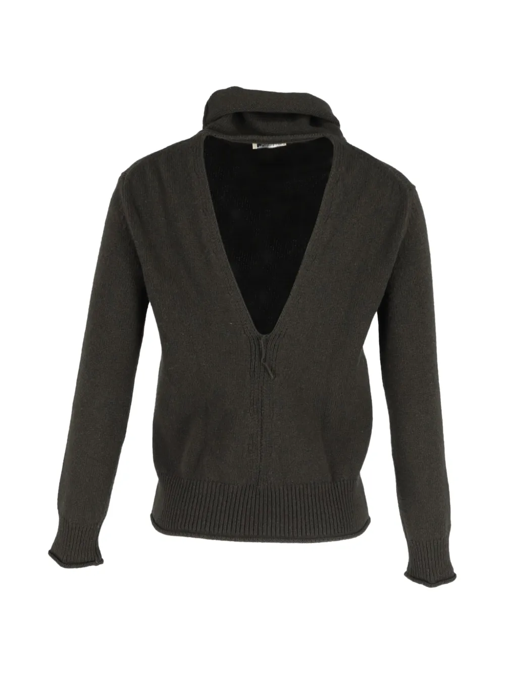 Nina Ricci Pre-Owned open-back turtleneck sweater - Grigio