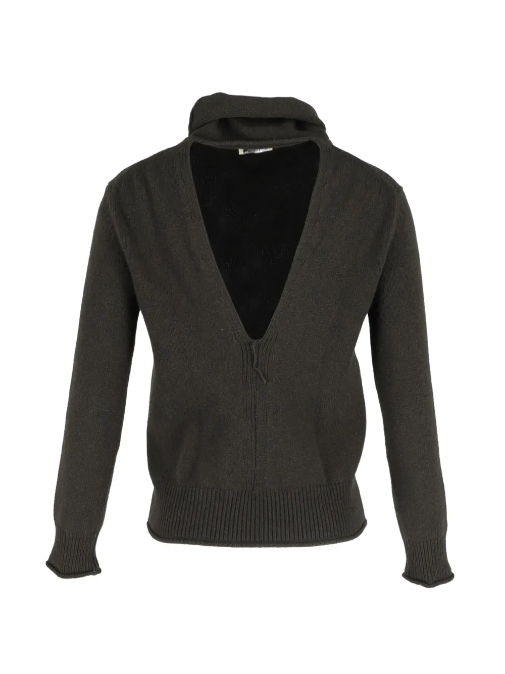 Nina Ricci Pre-Owned open-back turtleneck sweater - Grigio