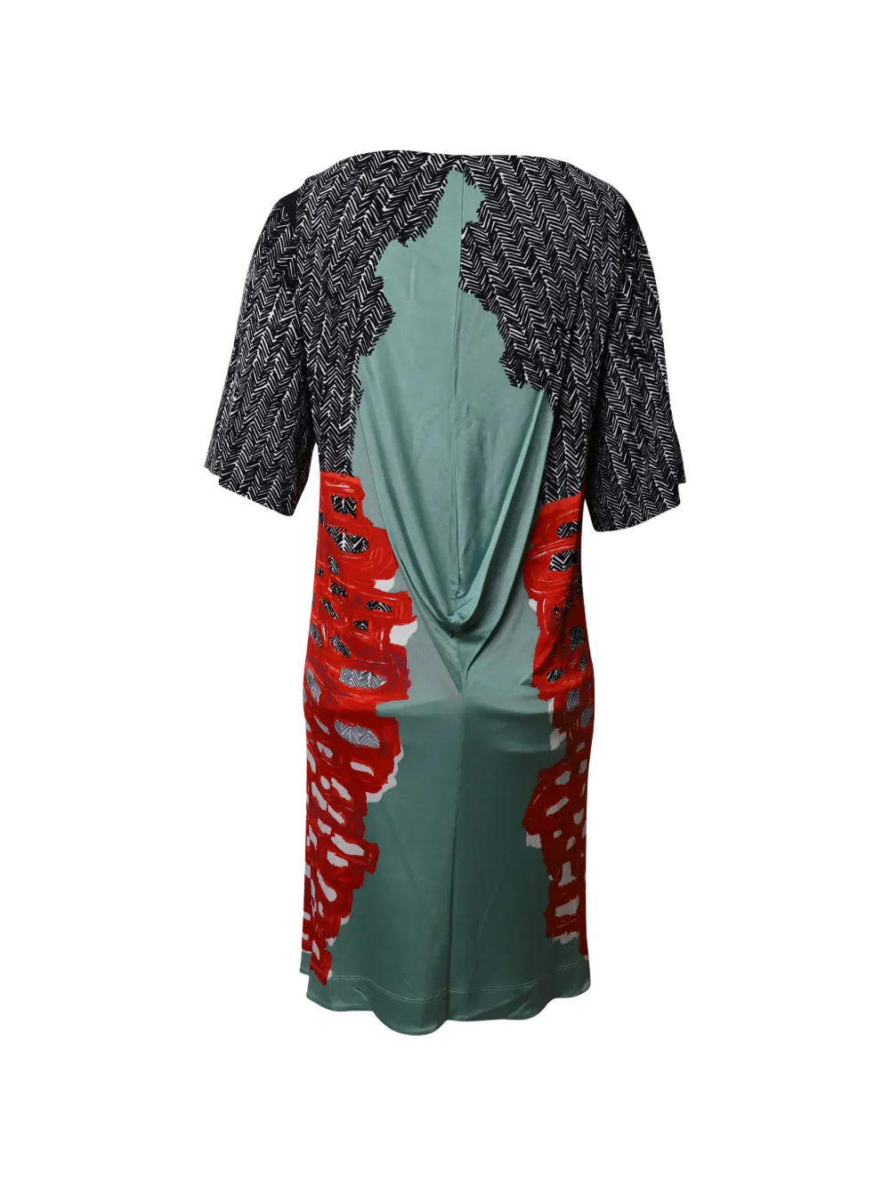 Printed V-Neck Dress