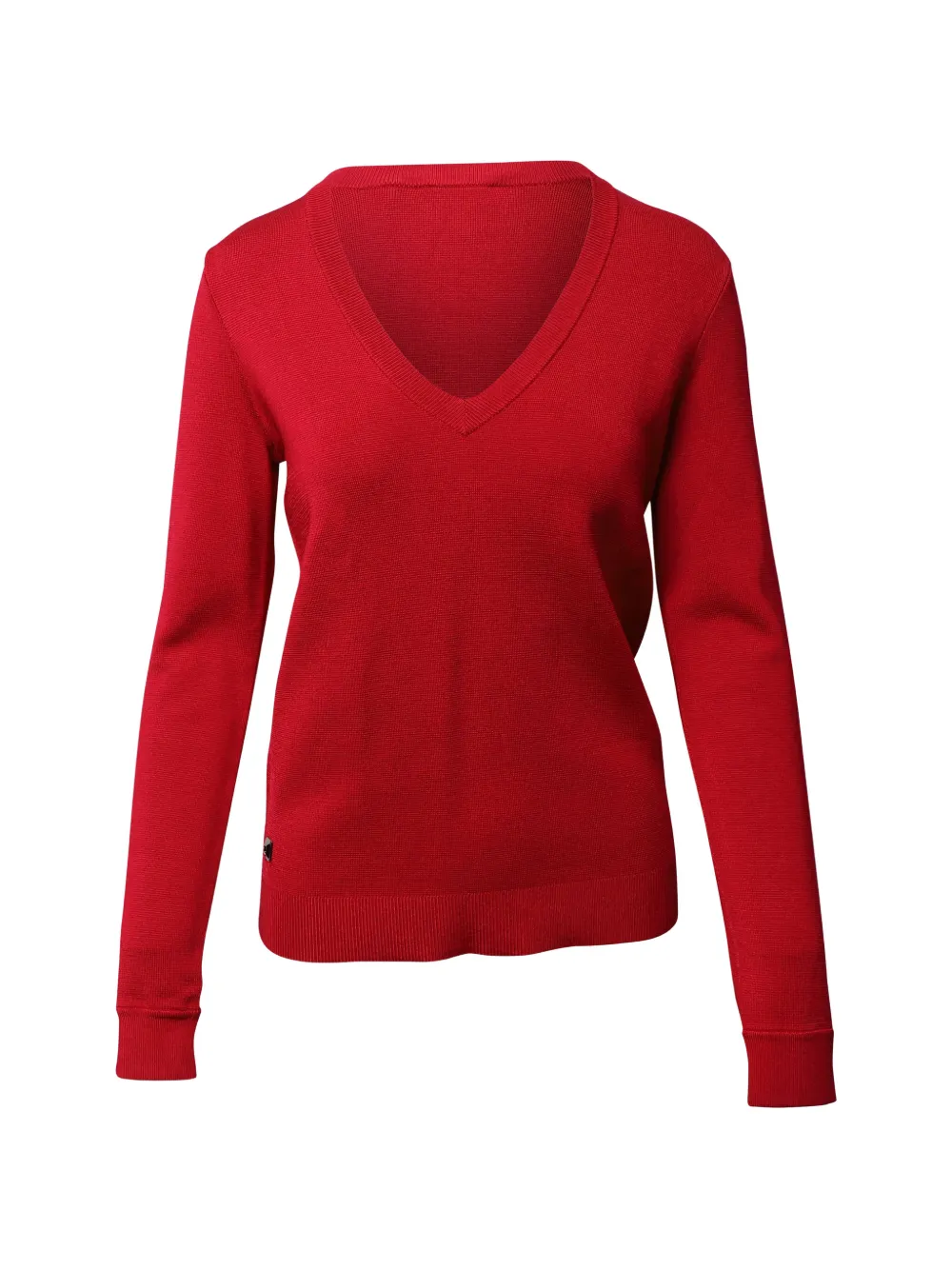 Herve Leger V-neck ribbed sweater - Rosso