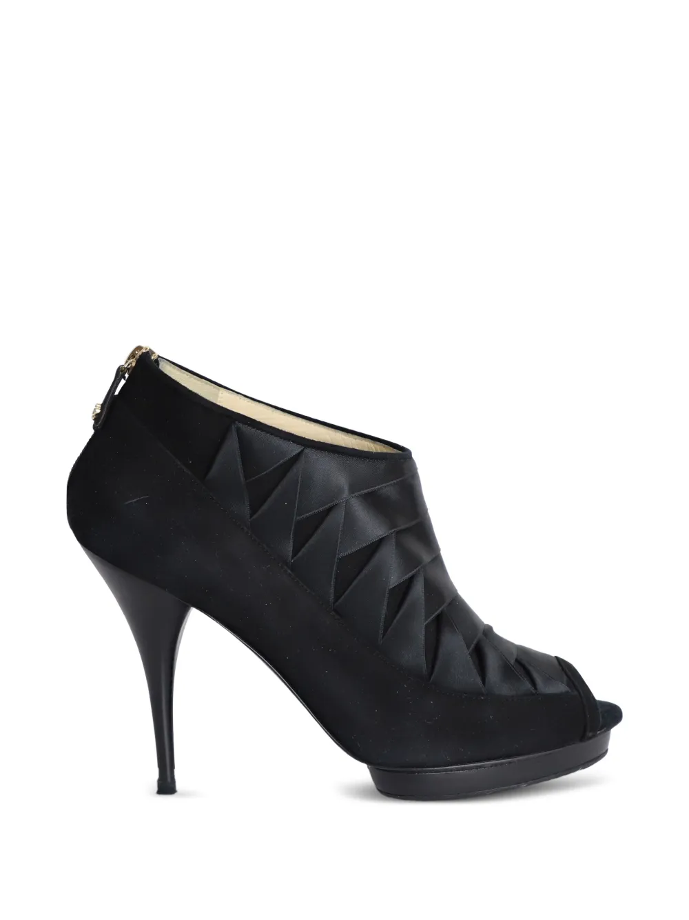 Oscar de la Renta Pre-Owned peep-toe platform sandals - Schwarz