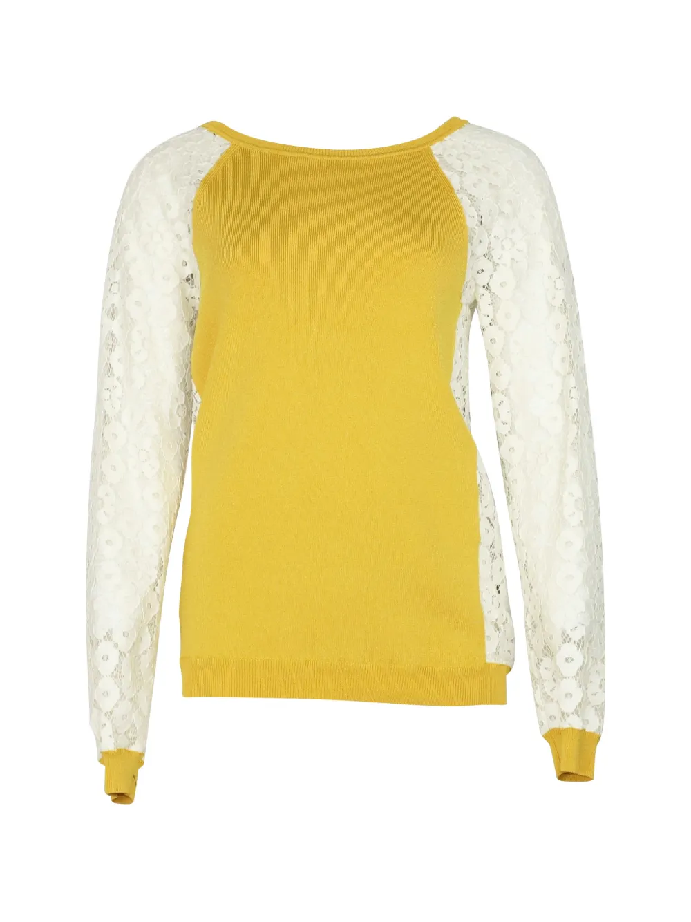 Moschino Pre-Owned lace-sleeve sweater - Giallo