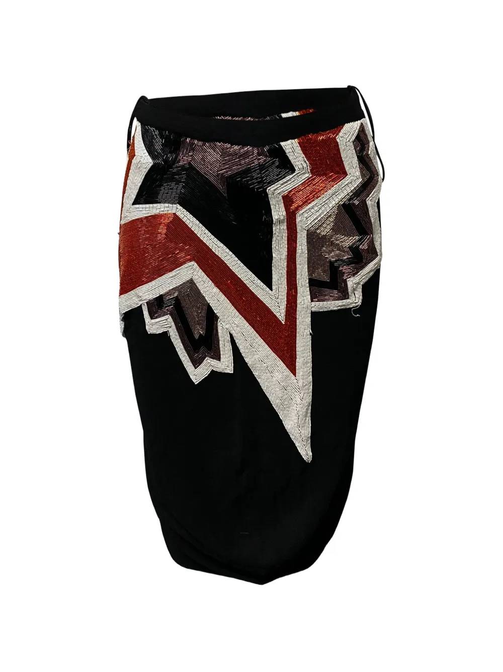 Tom Ford Vintage beaded-embellishment midi skirt - Nero