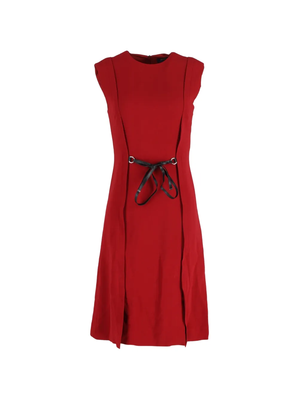 Louis Vuitton Pre-Owned A-line crew-neck midi dress - Rosso