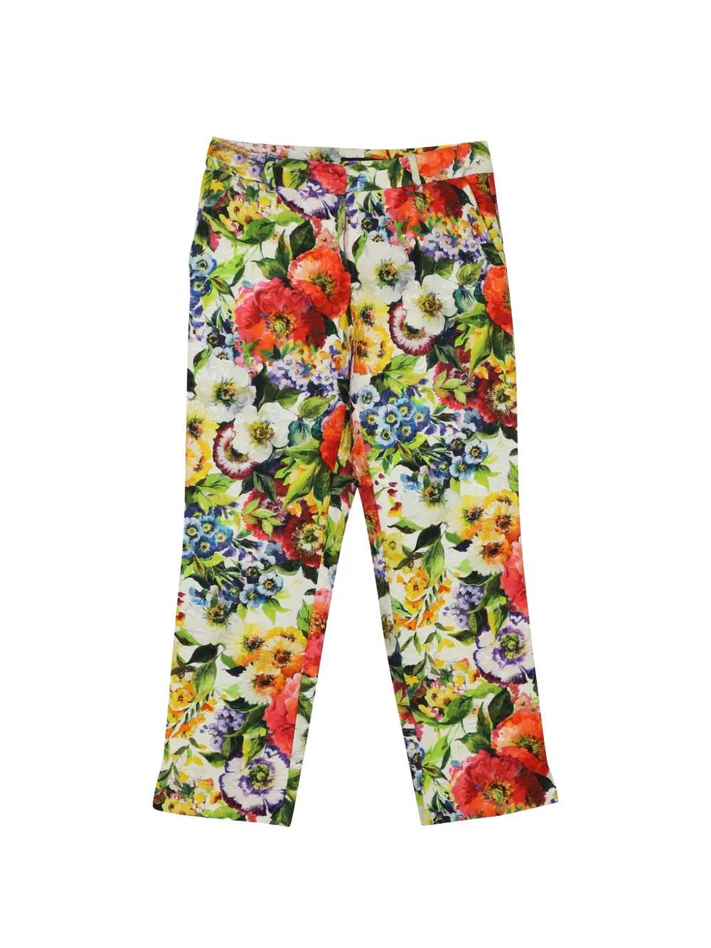 Dolce & Gabbana Pre-Owned floral-pattern trousers - Bianco