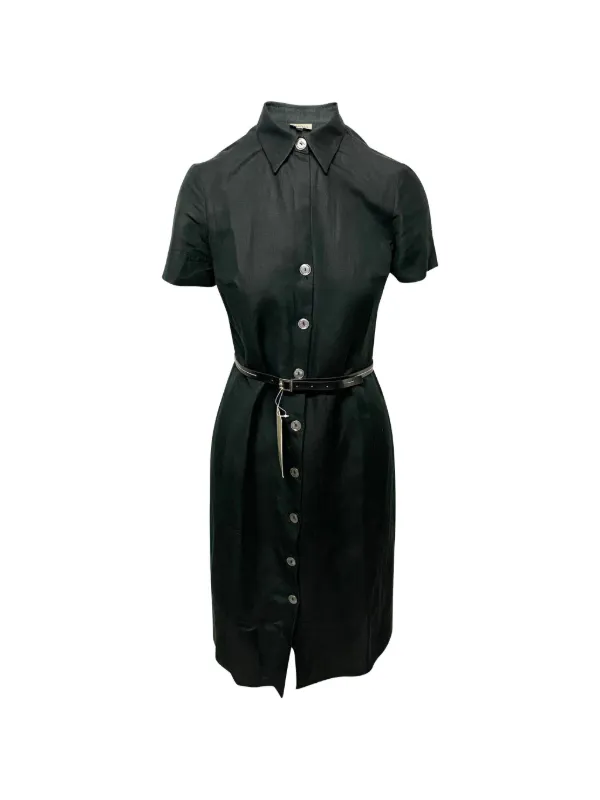 marella shirt dress Marella Shirt Dress With Side Buckle Detail - Red