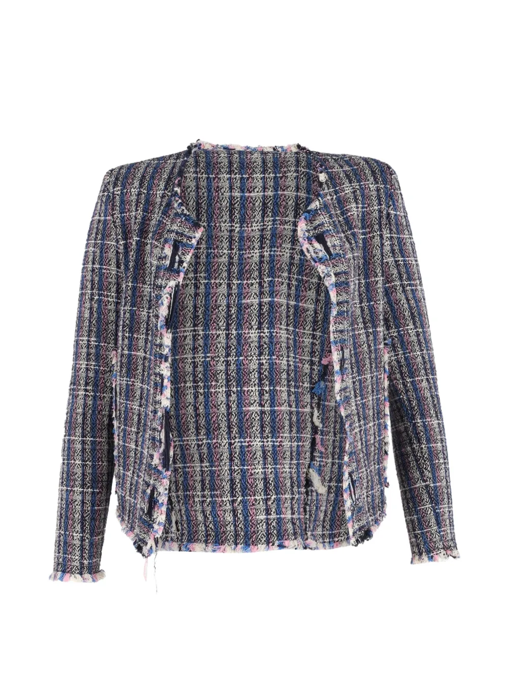 Pre-owned Iro Tartan Open-front Jacket In Blue