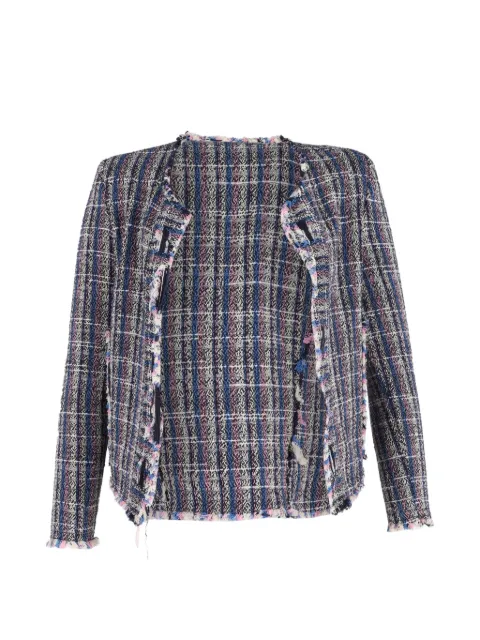 IRO tartan open-front jacket